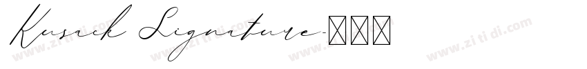Kusack Signature字体转换